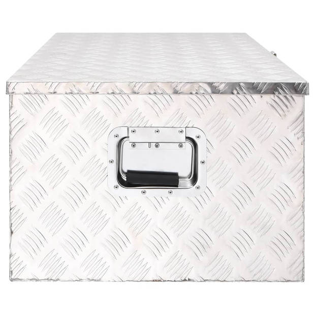 The Living Store Opbergbox - Aluminium - 100 x 55 x 37 cm - Roestbestendig - Ruime binnenruimte