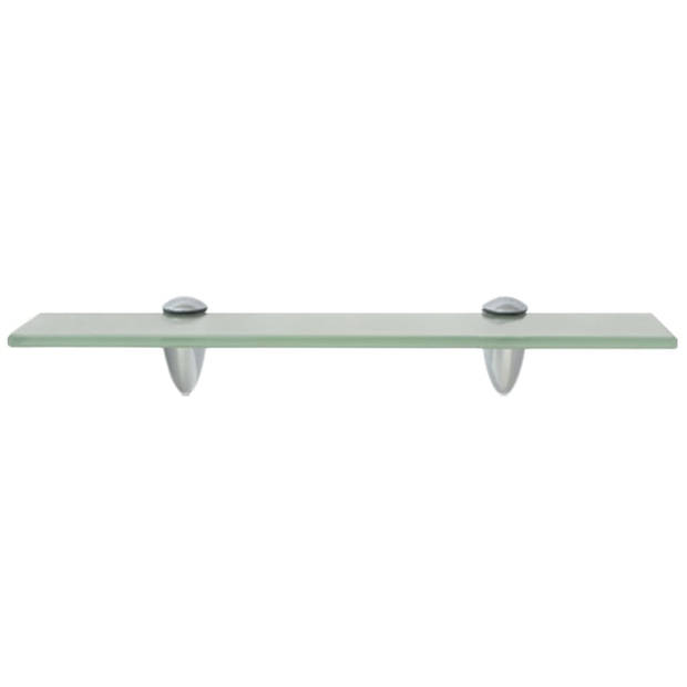 The Living Store zwevende glazen plank - 40 x 20 cm - matglas