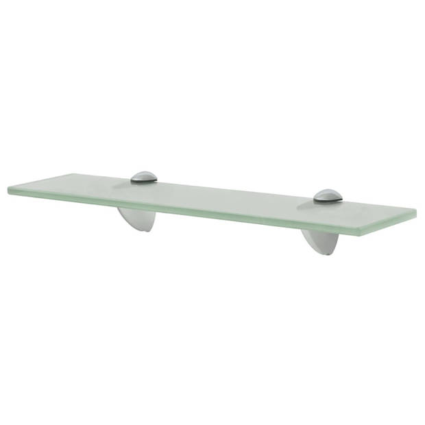 The Living Store zwevende glazen plank - 40 x 20 cm - matglas