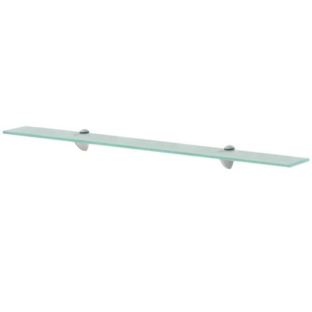 The Living Store zwevende plank zwart glas 90x20cm - 8mm dikte glas