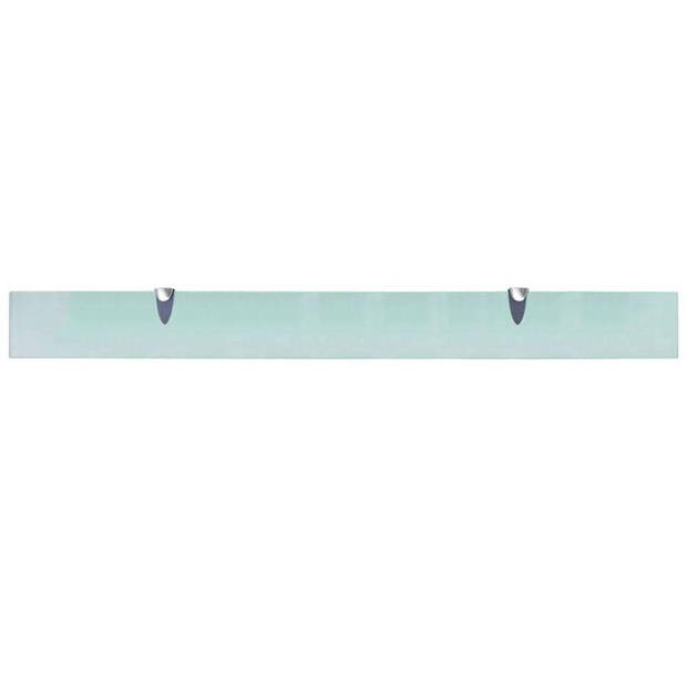 The Living Store Zwevende Plank - Gehard Veiligheidsglas - 100 x 10 cm - 15 kg Draagvermogen