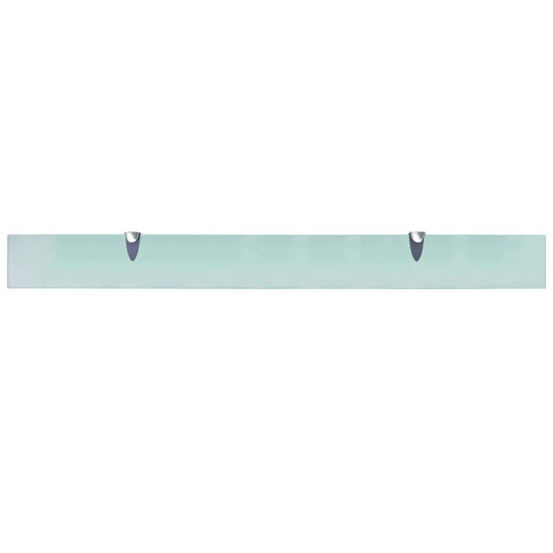 The Living Store Zwevende Plank - Gehard Veiligheidsglas - 100 x 10 cm - 15 kg Draagvermogen