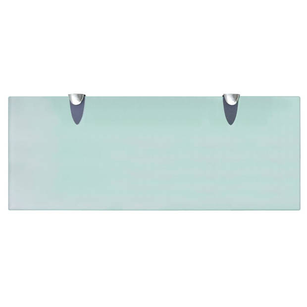 The Living Store Zwevende Plank - Glas - 50 x 20 cm - Transparant - 10 kg draagvermogen