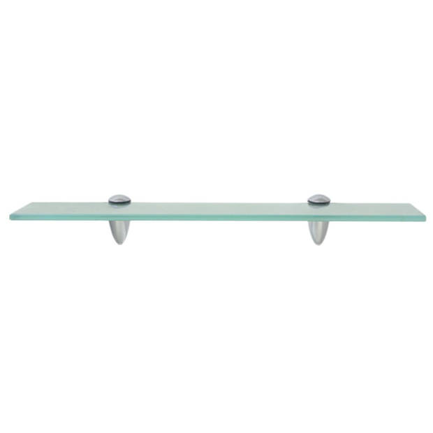 The Living Store Zwevende Plank - Glas - 50 x 20 cm - Transparant - 10 kg draagvermogen
