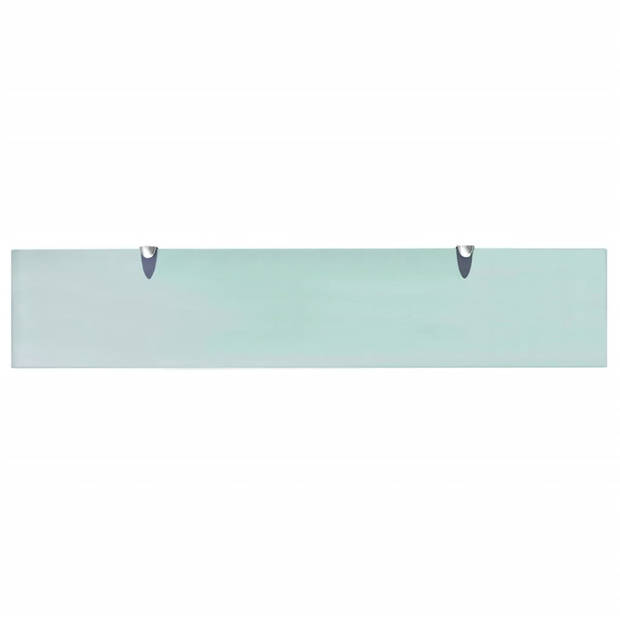 The Living Store Zwevende plank - Transparant glas - 100 x 20 cm - 8 mm dikte