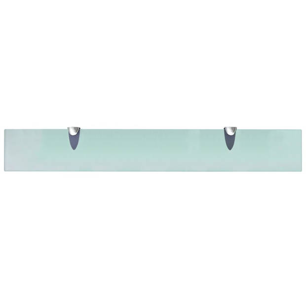 The Living Store Zwevende Plank - Glas - 70 x 10 cm - Transparant - Draagvermogen 10 kg - Eenvoudig te monteren