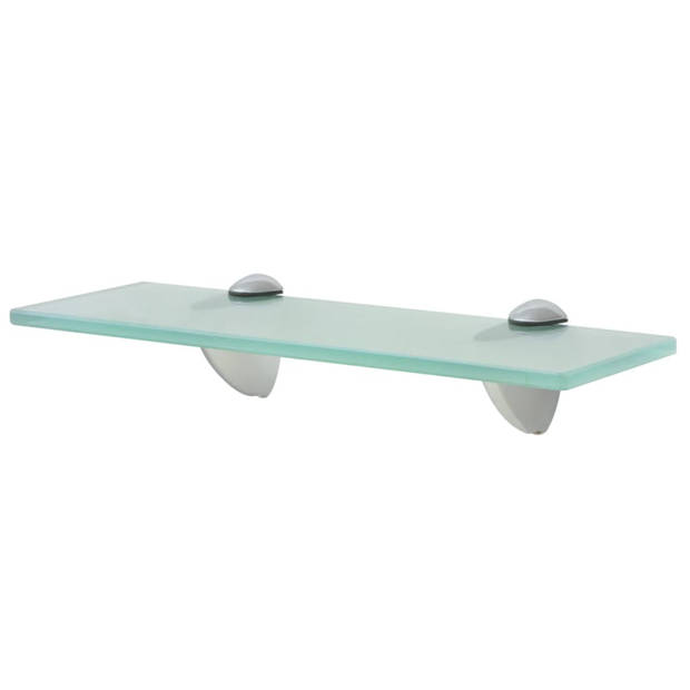 The Living Store Zwevende Plank - Glazen Schap - 30 x 20 cm - Transparant - Draagvermogen 10 kg