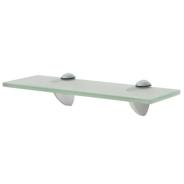 The Living Store Zwevende Plank - Glazen Schap 30x10 cm - Matglas - Draagvermogen 10 kg