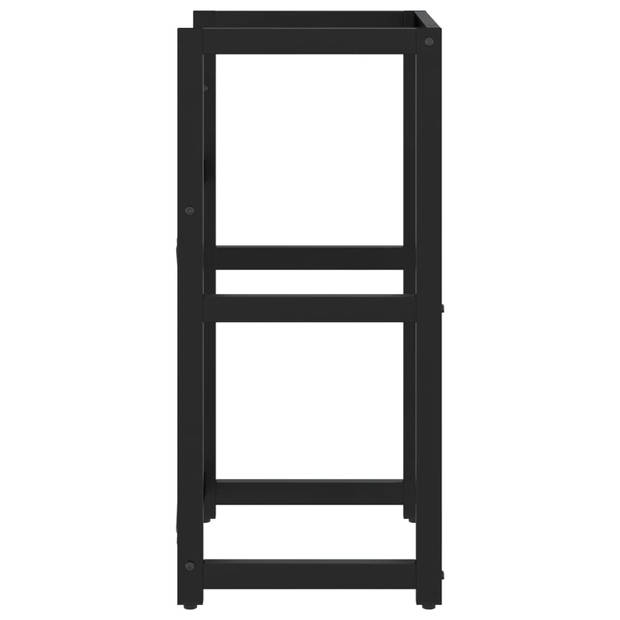 The Living Store Badkamerwastafelframe - zwart gepoedercoat ijzer - 40 x 38 x 83 cm - ruimtebesparend