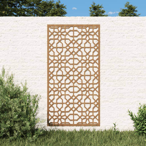 vidaXL Wanddecoratie tuin Moors ontwerp 105x55 cm cortenstaal