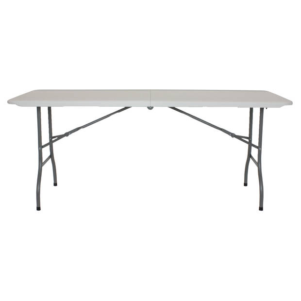 Lowander inklapbare tafel 180x70 cm - Klaptafel Vouwtafel Campingtafel - Extra stabiel - Wit