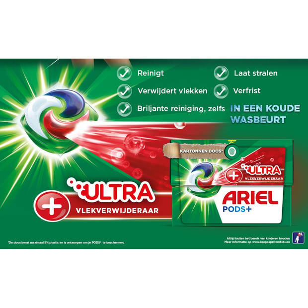 Ariel Wasmiddel Pods + Ultra Vlekverwijderaar - 4 x 28 Wasbeurten - Voordeelverpakking