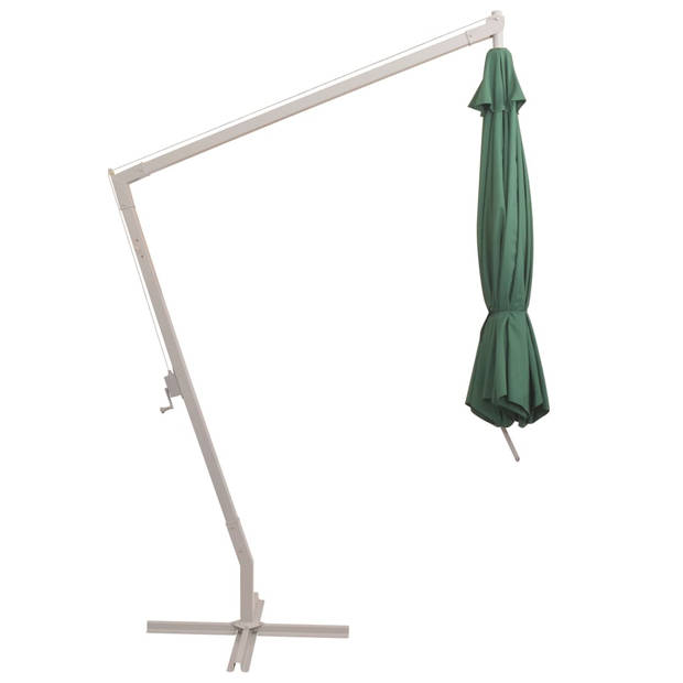 The Living Store Parasol 350 cm - aluminium paal - groen - waterdicht