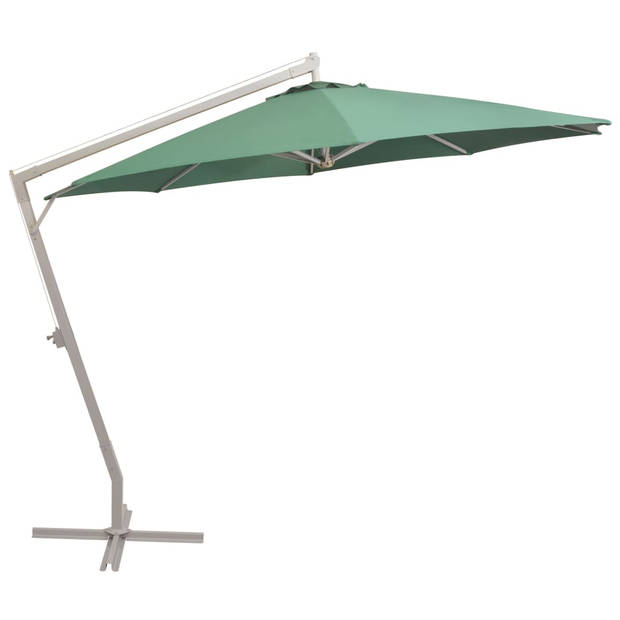 The Living Store Parasol 350 cm - aluminium paal - groen - waterdicht