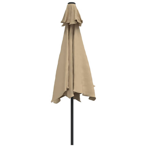 The Living Store Parasol - Taupe - 300 x 222 cm - UV-beschermend polyester