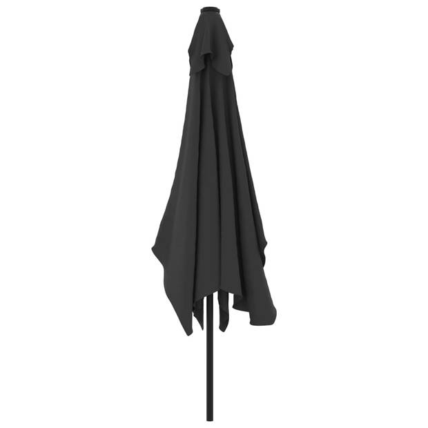 The Living Store Tuinparasol - 300x200x252 cm - Antraciet - UV-beschermend en anti-vervagend polyester - 38 mm