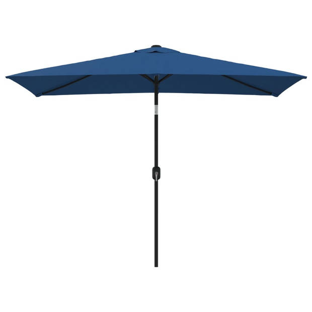 The Living Store Tuinparasol - 300 x 200 x 252 cm - azuurblauw - UV-beschermend polyester