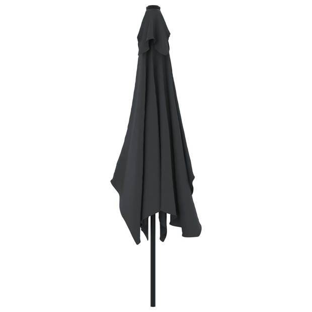 The Living Store Parasol Exclusive 300x200x252 cm - Zwart Polyester - 38 mm paal - UV-bescherming - Eenvoudig te