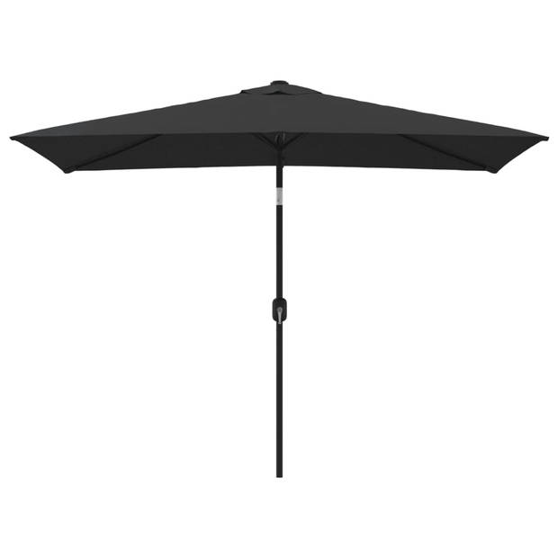 The Living Store Parasol Exclusive 300x200x252 cm - Zwart Polyester - 38 mm paal - UV-bescherming - Eenvoudig te