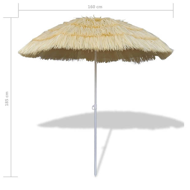 The Living Store Strandparasol - Weerbestendig - 180 cm diameter - Kantelbaar - Stalen frame - Duurzaam