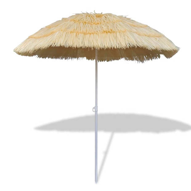 The Living Store Strandparasol - Weerbestendig - 180 cm diameter - Kantelbaar - Stalen frame - Duurzaam