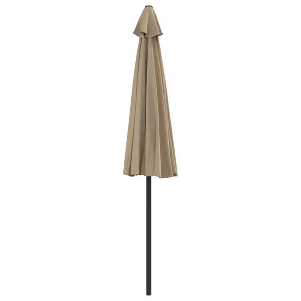 The Living Store tuinparasol - halfrond - 270 x 144 x 222 cm - taupe