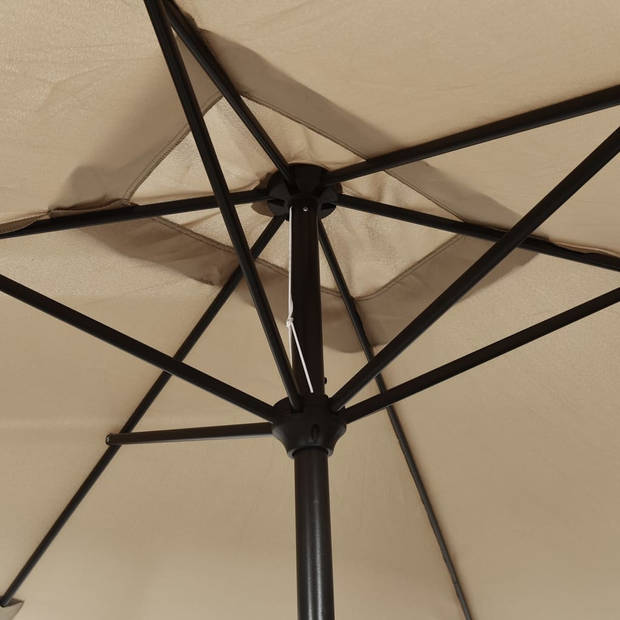 The Living Store Parasol Exclusive - 300x200x252 cm - Taupe - Polyester - 38 mm paaldiameter