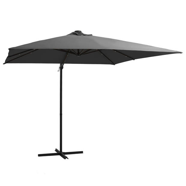 The Living Store Hangende Parasol The Living Store - Elegante Parasol - 250x250x247 cm - Antraciet