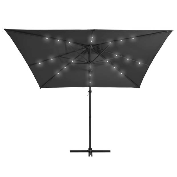 The Living Store Hangende Parasol The Living Store - Elegante Parasol - 250x250x247 cm - Antraciet