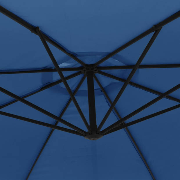 The Living Store Hangende Parasol Blauw 350 x 268 cm - UV-beschermend polyester
