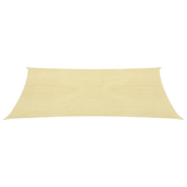 vidaXL Zonnezeil 160 g/m² 3x4,5 m HDPE beige