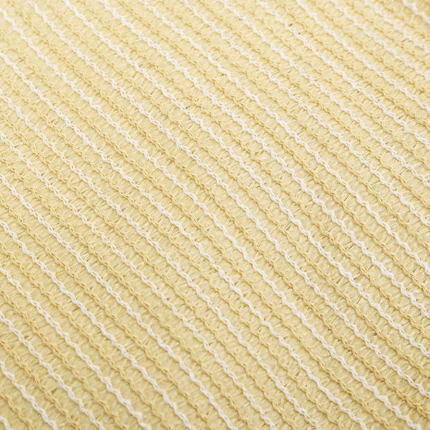 vidaXL Zonnezeil 160 g/m² 5x7 m HDPE beige