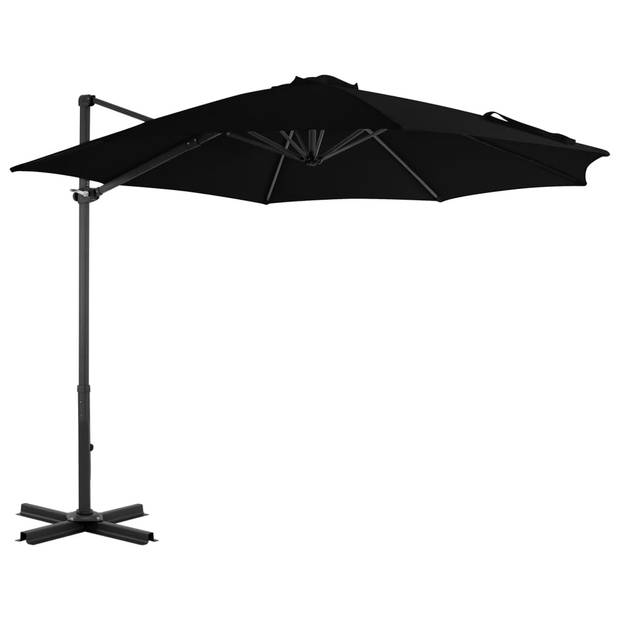 The Living Store Parasol - Hangend - Zwart - 300x238 cm - UV-beschermend - Aluminium