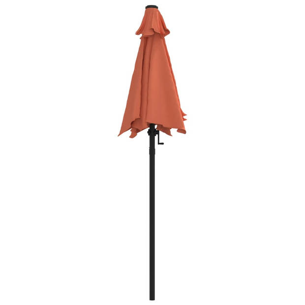 The Living Store Parasol V2 - Terracotta - 200 x 224cm - UV-beschermend - Draagbaar