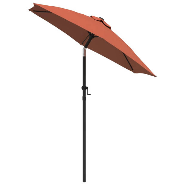 The Living Store Parasol V2 - Terracotta - 200 x 224cm - UV-beschermend - Draagbaar