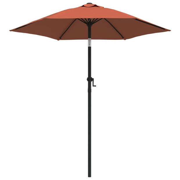 The Living Store Parasol V2 - Terracotta - 200 x 224cm - UV-beschermend - Draagbaar