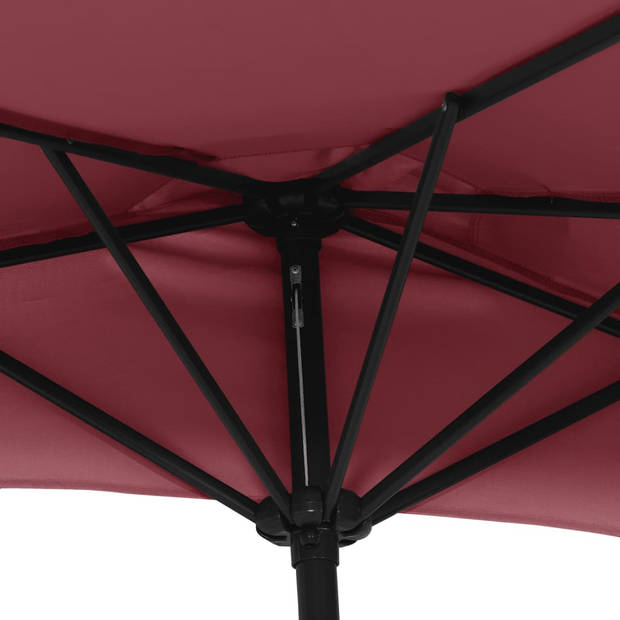 The Living Store Parasol Bordeauxrood 300 x 155 x 223 cm - UV-beschermend polyester