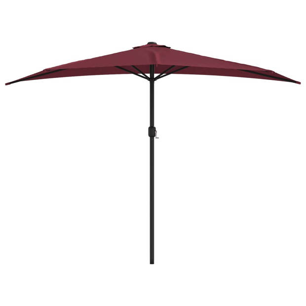 The Living Store Parasol Bordeauxrood 300 x 155 x 223 cm - UV-beschermend polyester