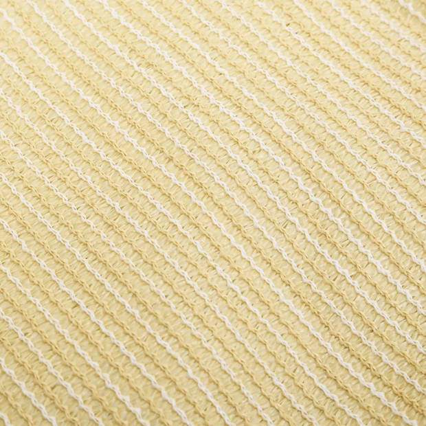 vidaXL Zonnezeil 160 g/m² 2x5 m HDPE beige