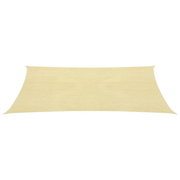 vidaXL Zonnezeil 160 g/m² 3x5 m HDPE beige