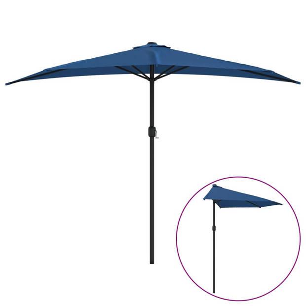 The Living Store Parasol Halfrond - 300 x 155 x 223 cm - Blauw