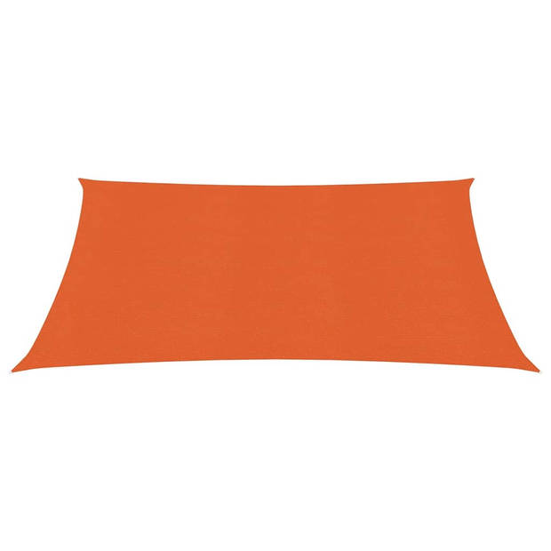 vidaXL Zonnezeil 160 g/m² 3,6x3,6 m HDPE oranje