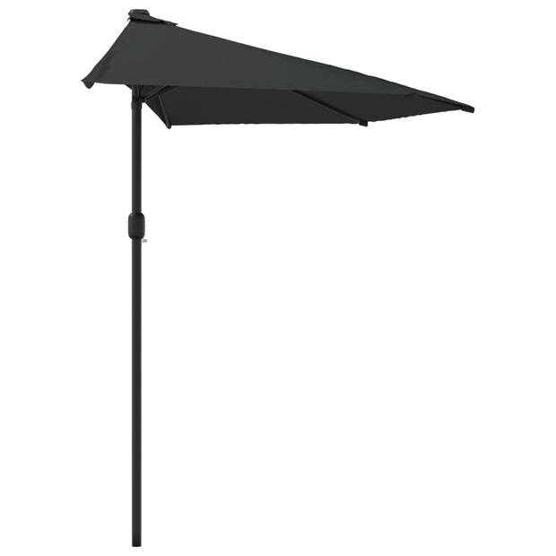 The Living Store Parasol - Halfrond - 300 x 155 x 223 cm - Zwart