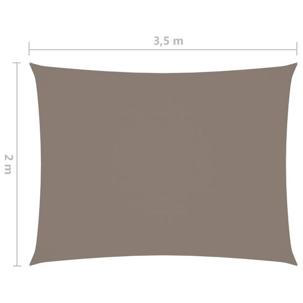 vidaXL Zonnescherm rechthoekig 2x3,5 m oxford stof taupe