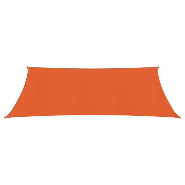 vidaXL Zonnezeil 160 g/m² 2x4 m HDPE oranje