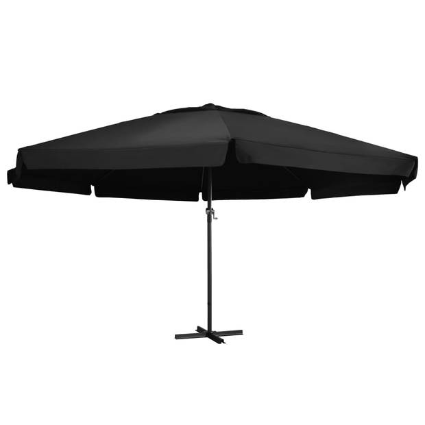 The Living Store Tuinparasol Deluxe - 600 x 385 cm - Zwart