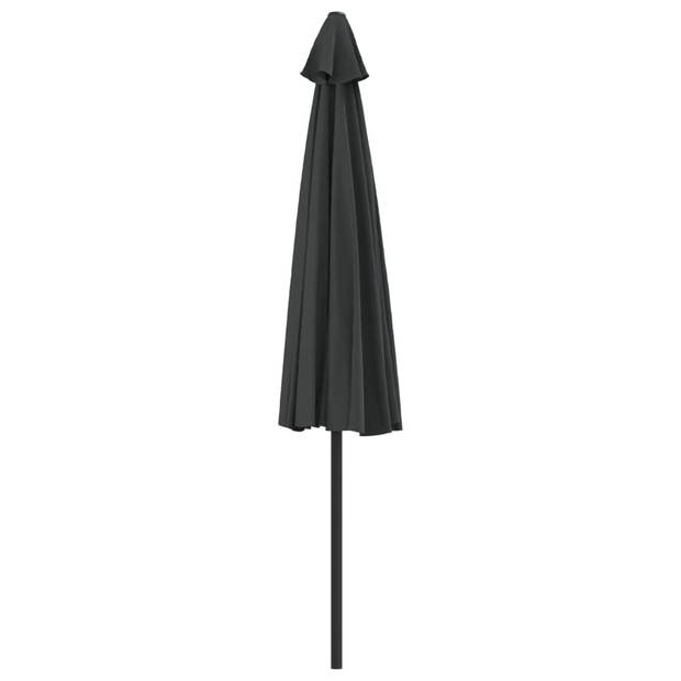 The Living Store Halfronde Tuinparasol - 300 x 155 x 223 cm - Antraciet - UV-beschermend polyester