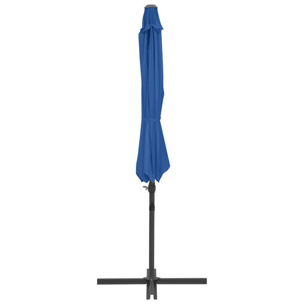 The Living Store Hangende Parasol - Azuurblauw - 300 x 255 cm - UV-beschermend polyester