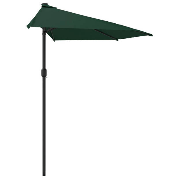 The Living Store Tuinparasol - Groen - 300 x 155 x 223 cm - UV-beschermend polyester - 38 mm paaldiameter -