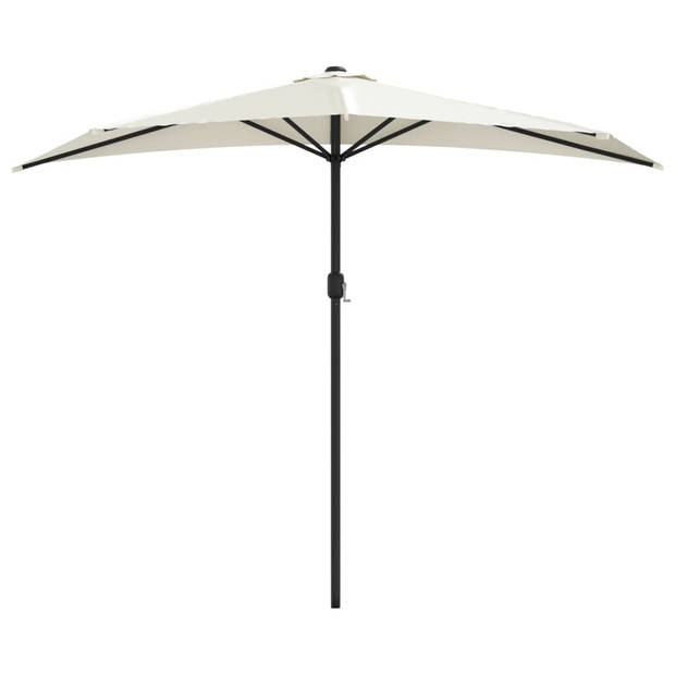 The Living Store Tuinparasol - Zandkleurig - 270 x 144 x 222 cm - Polyester - Aluminium paal